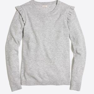 J. crew Ruffle Shoulder Sweater